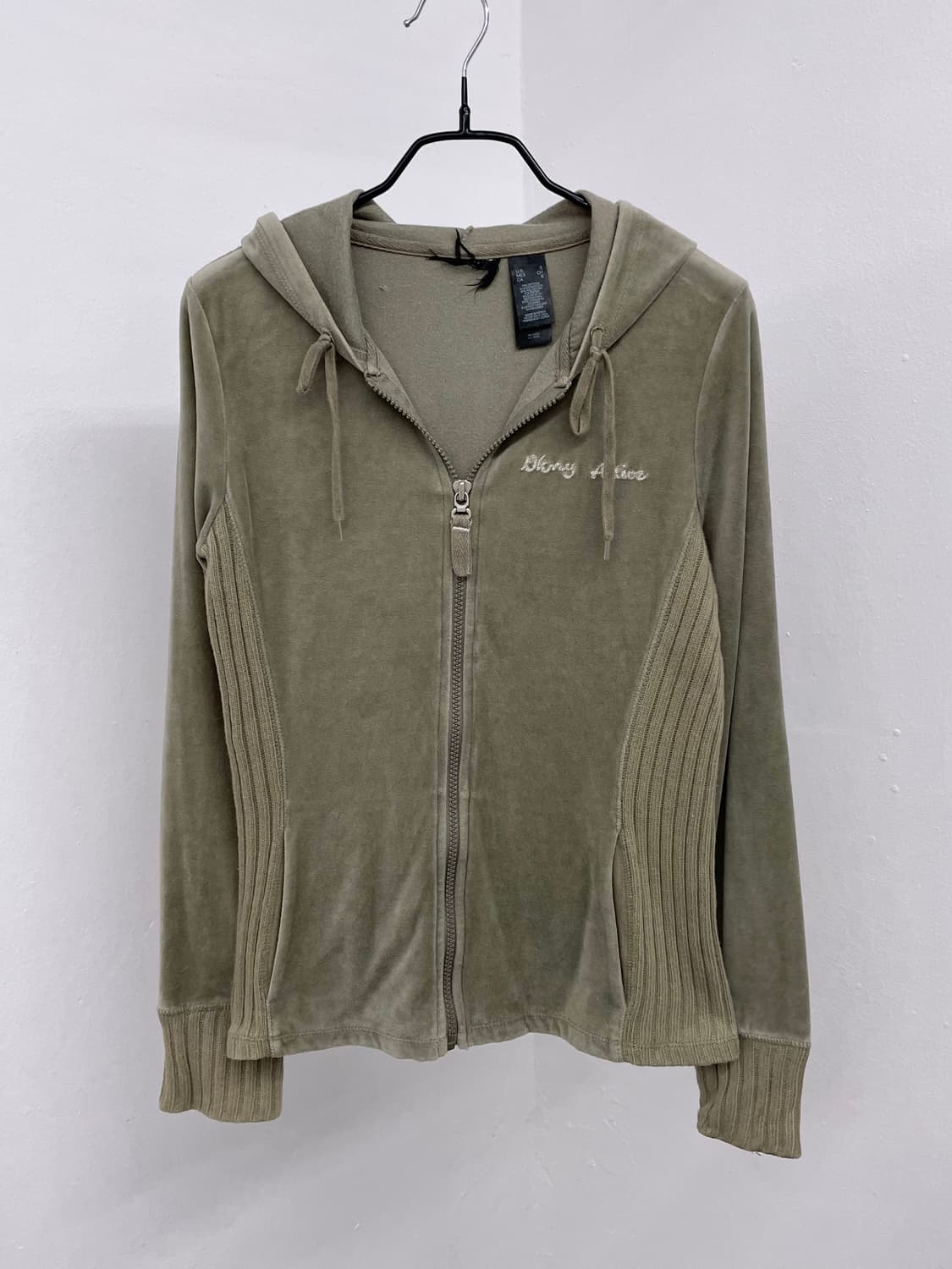 벨벳 니트 디테일 후드집업 상품이미지5