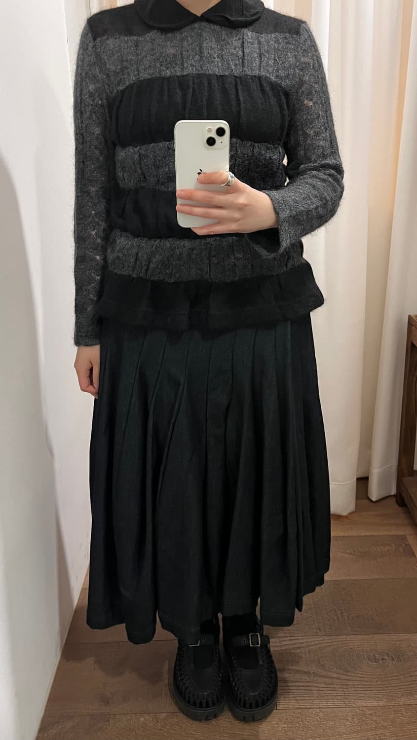 Shirring Stripe Crochet Knit 상품이미지7