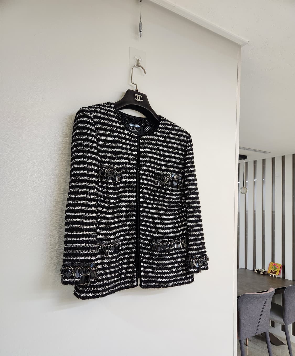 센존 쥬얼리장식 트위드자켓 6사이즈 상품이미지4