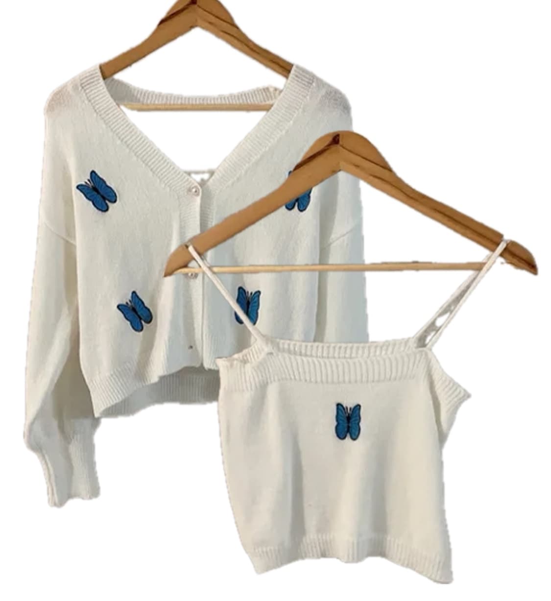 에이블리 나비 니트 가디건 투피스  상품이미지1