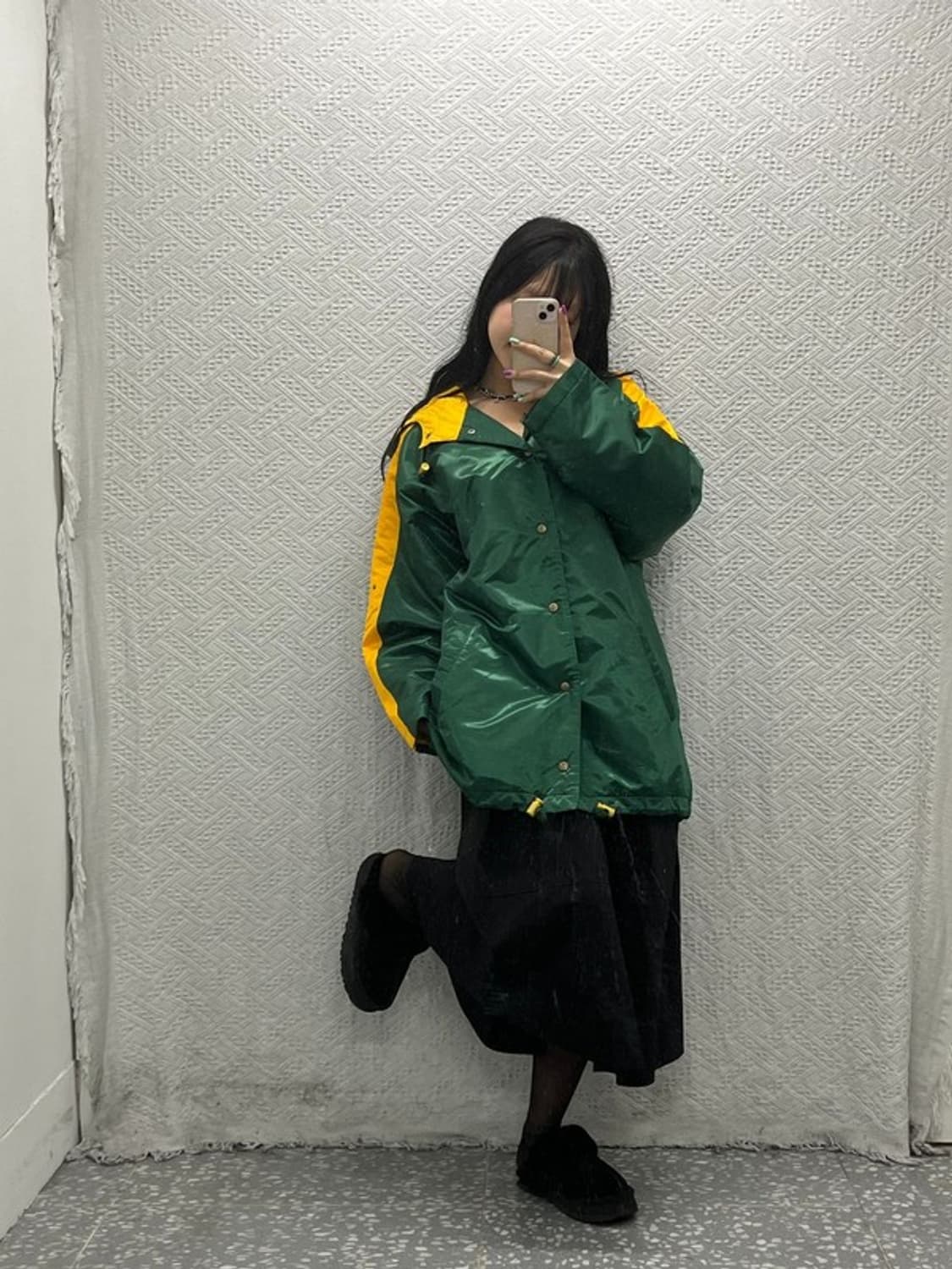 푸마 일본 빈티지 올드스쿨 배색 오버핏 바람막이 자켓 2XL C06681 상품이미지1