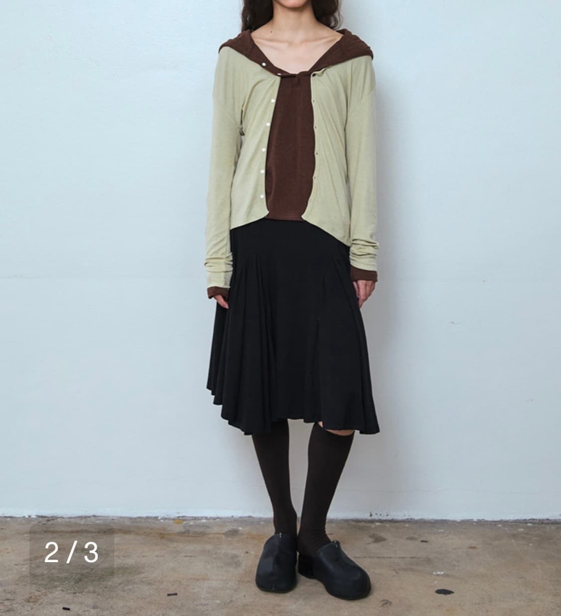 파이시스 flare panel midi skirt 미디 스커트  상품이미지2