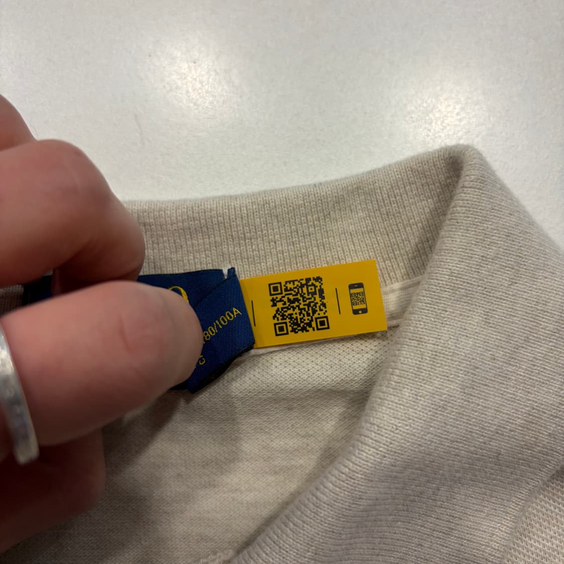 [L] 폴로 랄프로렌 신형 큐알 오트밀 반팔 카라티 C873 상품이미지7