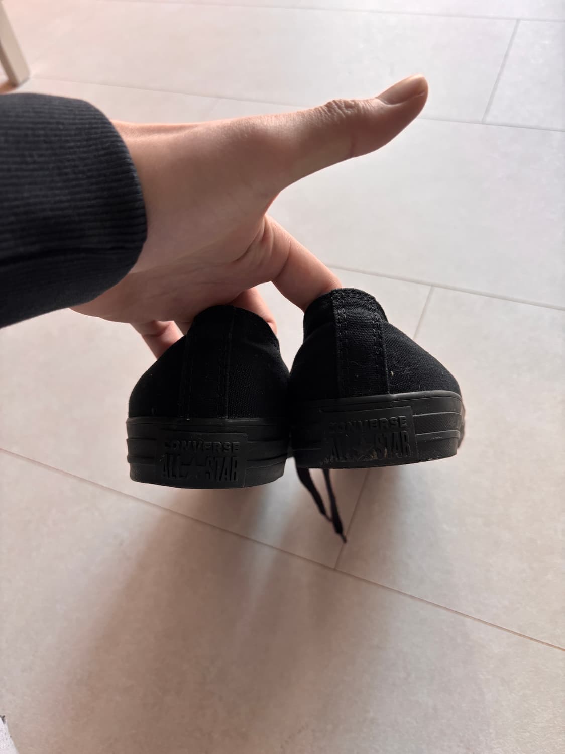 크롬하츠 아들내미도 다시 신는 올스타 로우 - 올블랙 290 상품이미지7