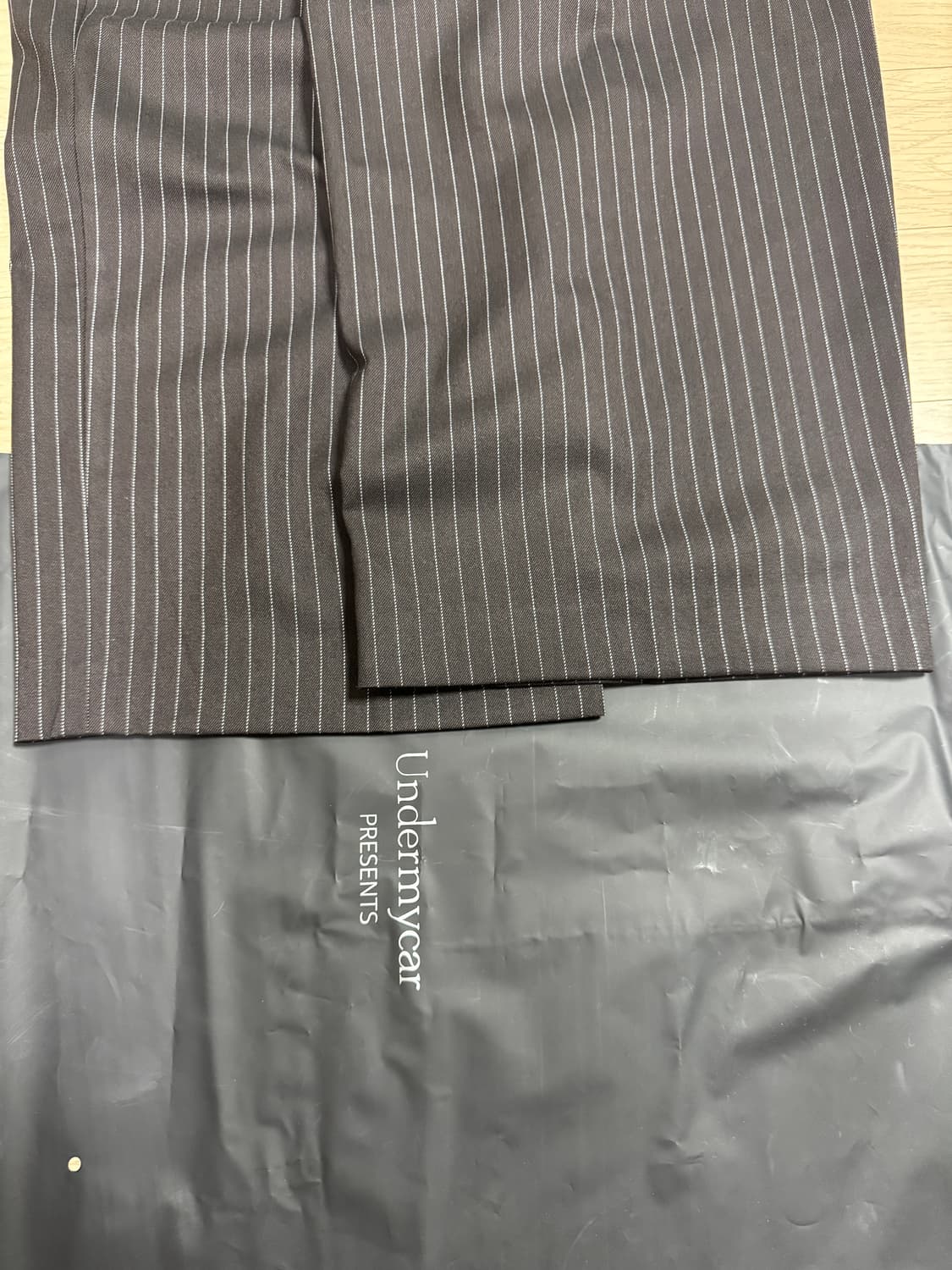 언더마이카 주트 수트 더블체인 슬랙스 브라운 스트라이프 0사이즈 상품이미지9