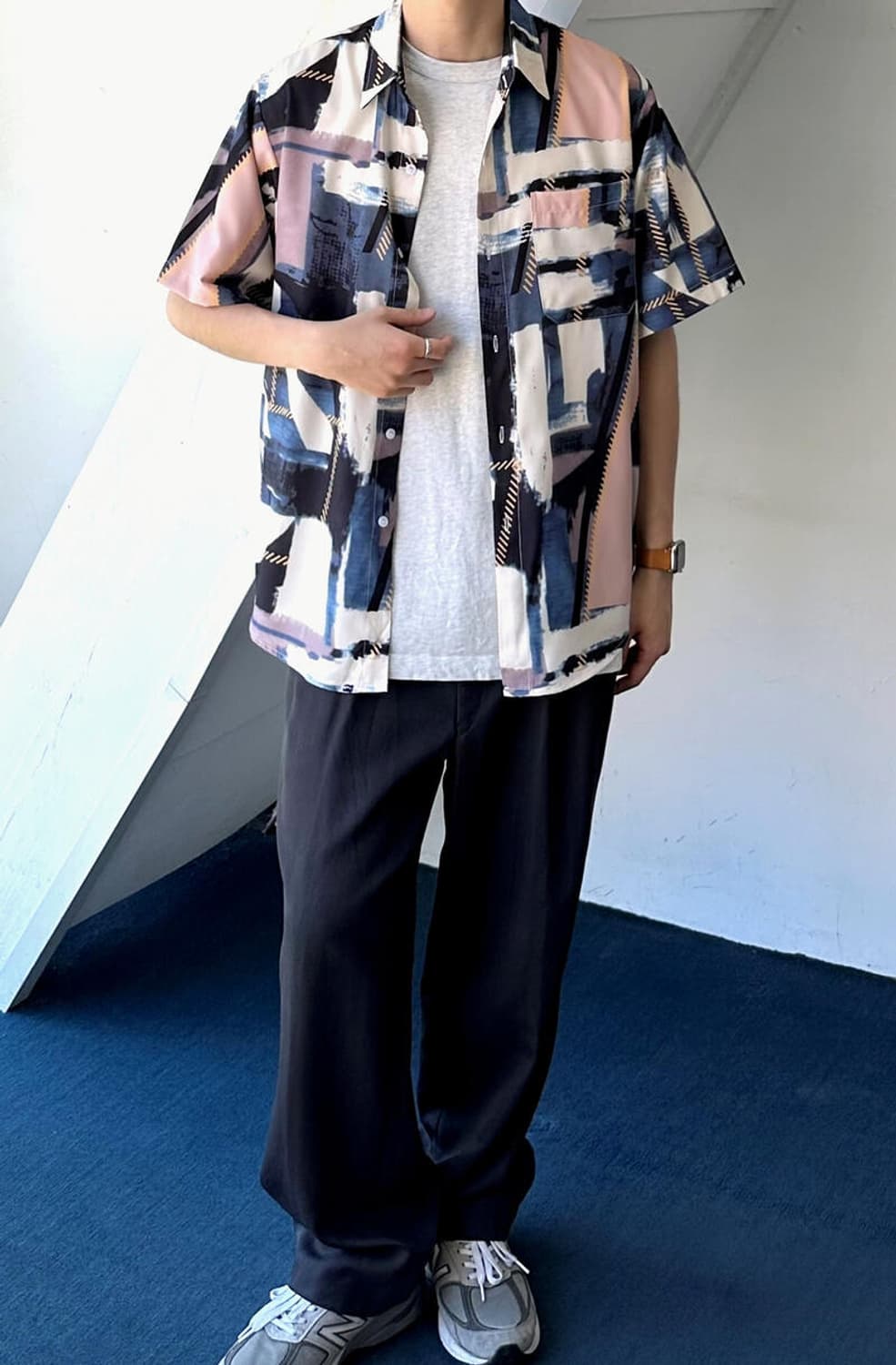 Irregularity patterned sheer shirt top 상품이미지9