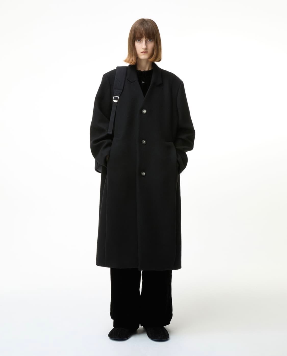 아더에러 울 롱 코트 XL 블랙 상품이미지1