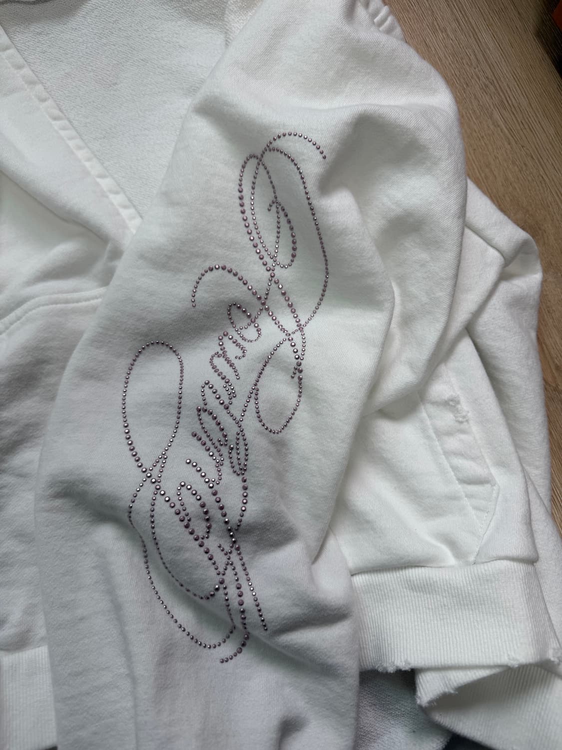 Aouning 아우닝 젤리 후디 후드집업 화이트 상품이미지2