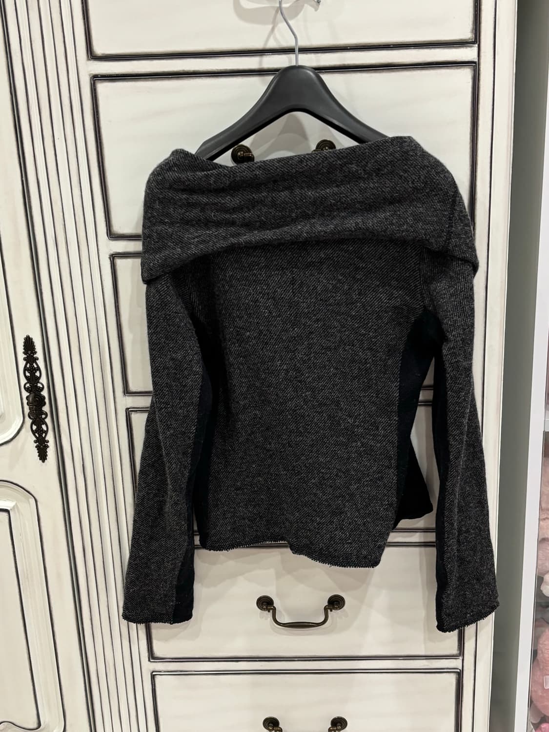 무채색 릭깔 긱시크 라이더 니트 상품이미지2