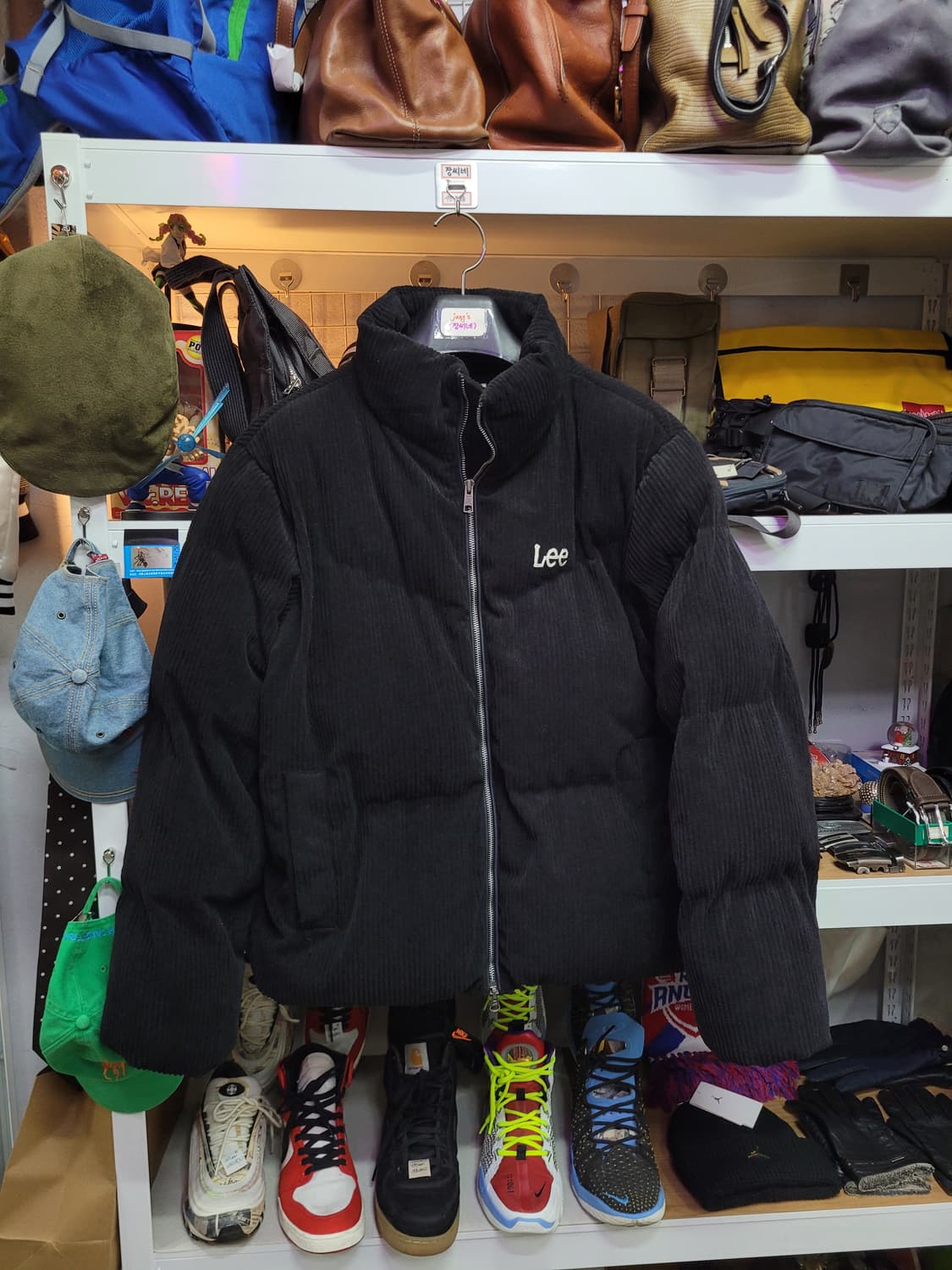 Lee 리 코듀로이 패딩 블랙 상품이미지1