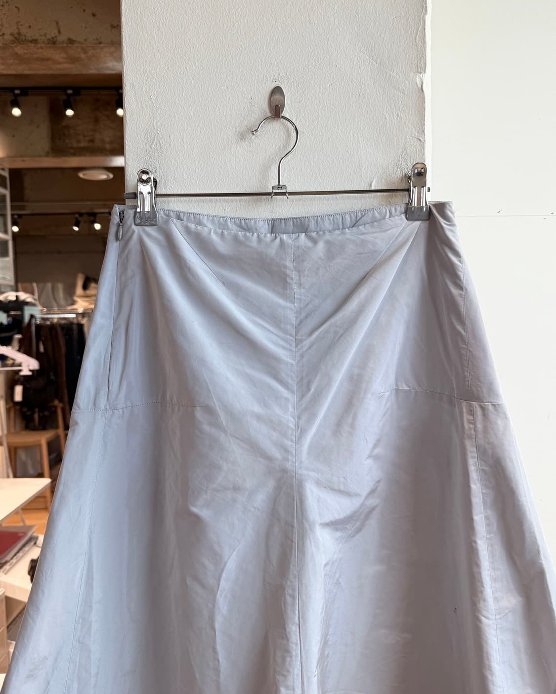 질샌더 스카이블루 실크 혼방 미디스커트 상품이미지3