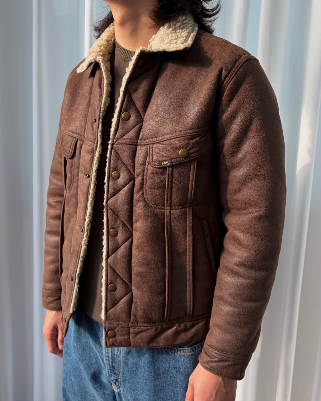 [M]Lee 스톰라이더 스웨이드 쉐르파 자켓 상품이미지1