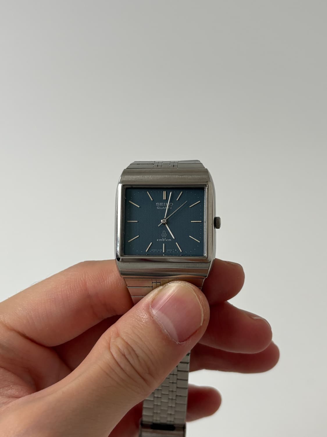 1970s Emblem Blue Dial Square Quartz 상품이미지4