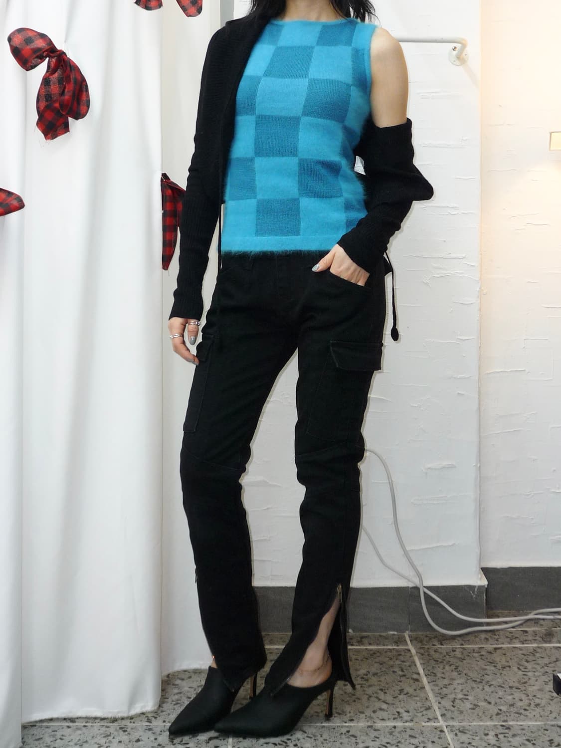 ribbon bolero crop cardigan 상품이미지5