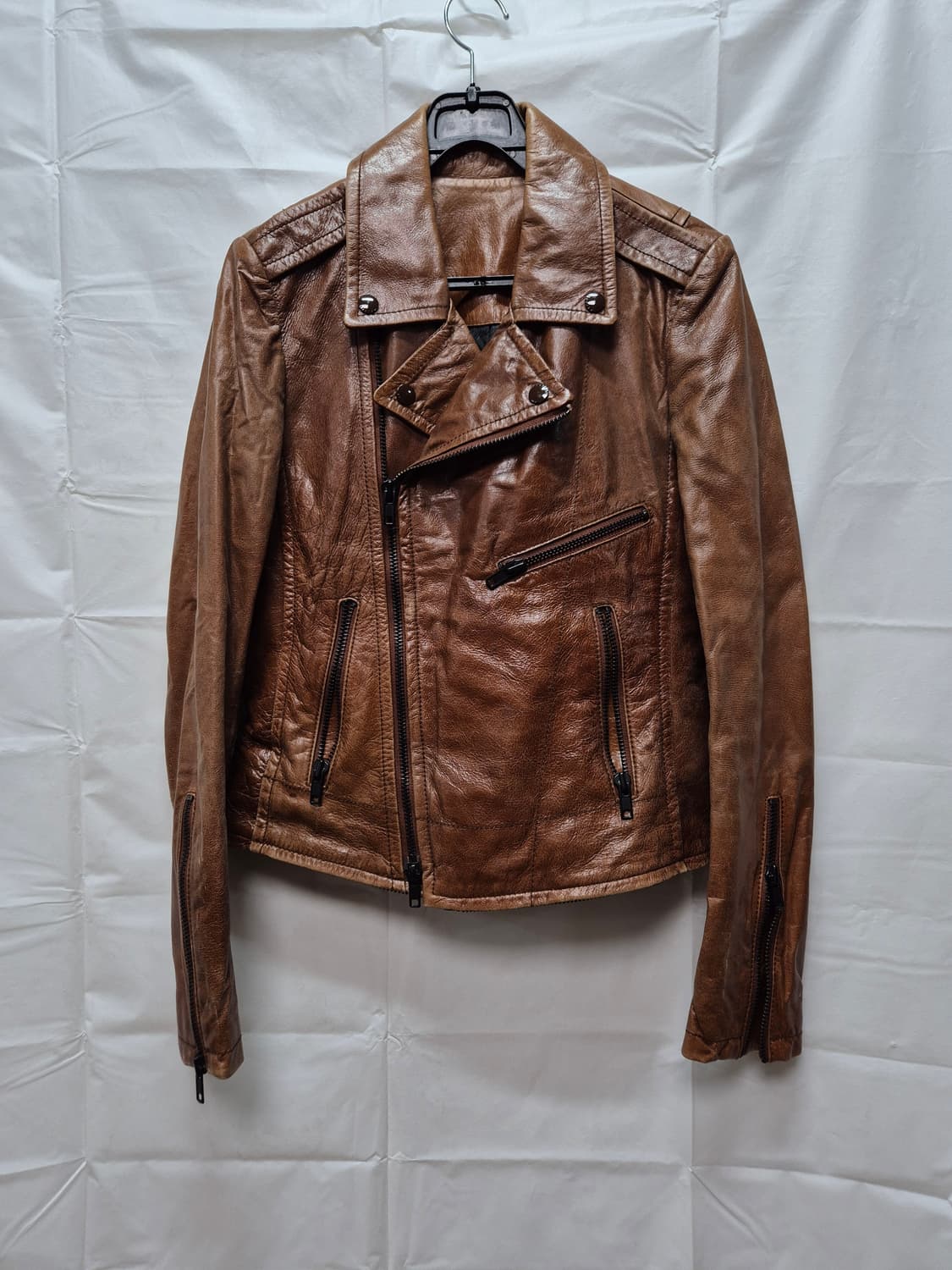 시스템 가죽 라이더자켓 상품이미지1