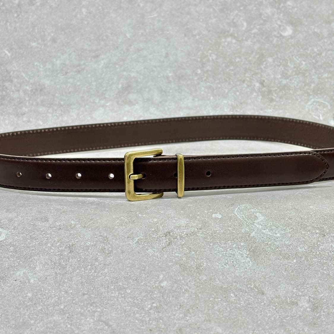 Oribell 새틴 골드 버클 이탈리아 소가죽 베이직 벨트 상품이미지3