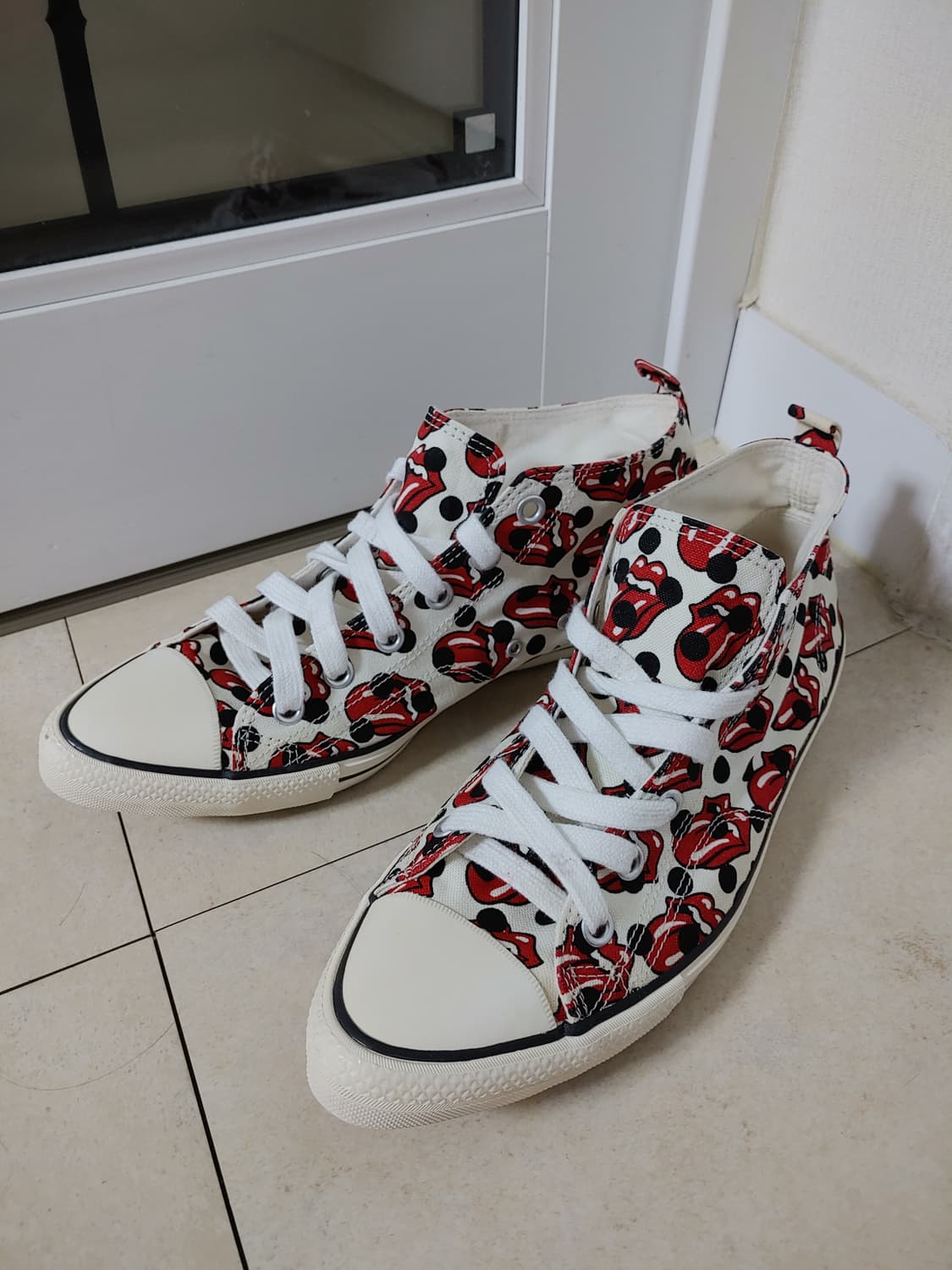 꼼데가르송 옴므 롤링스톤즈,도트 패턴 슈즈 상품이미지1