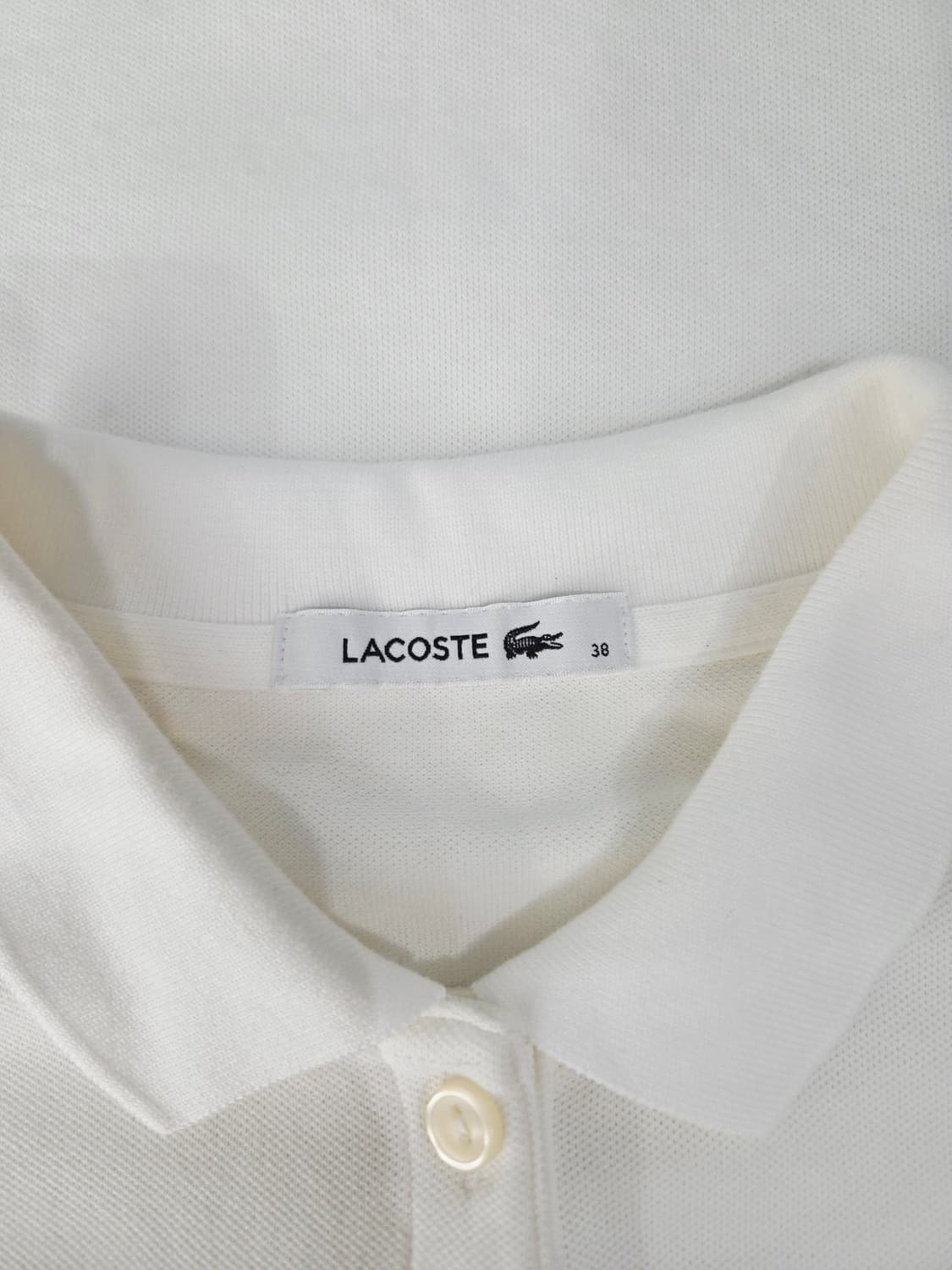LACOSTE 라코스테 우먼 화이트 5버튼 반팔 카라티 상품이미지7