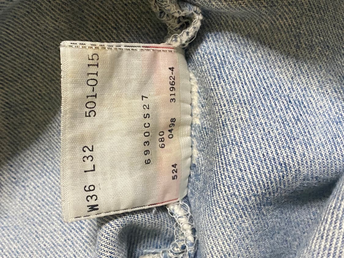 [36] 90s 리바이스 501 디스트로이드 진 made in USA 상품이미지7