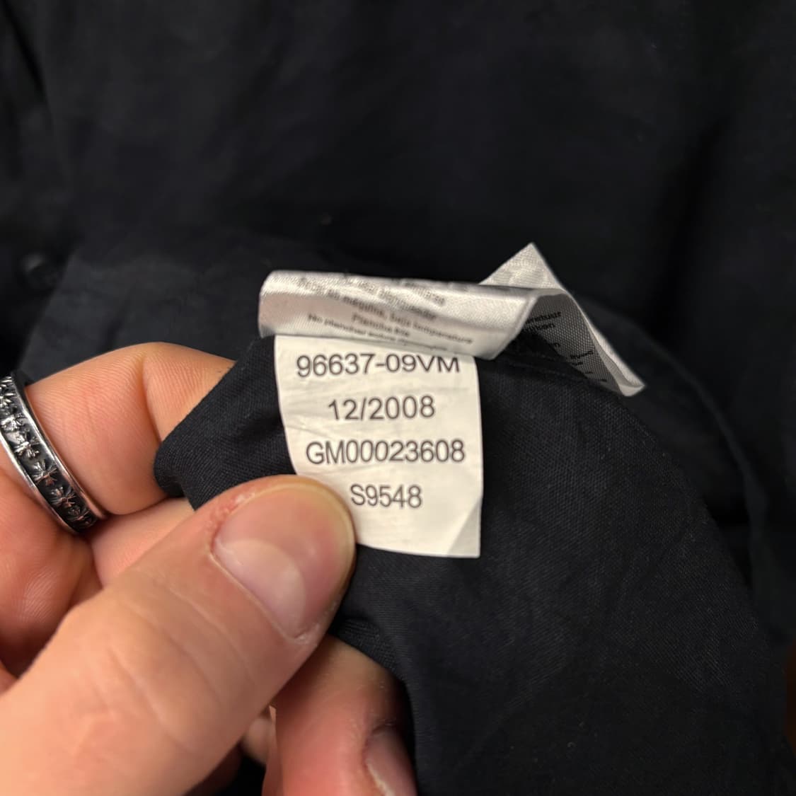 00s 할리데이비슨 Y2K 스티치라인 스컬모티브 그래픽 워크셔츠 N278 상품이미지7