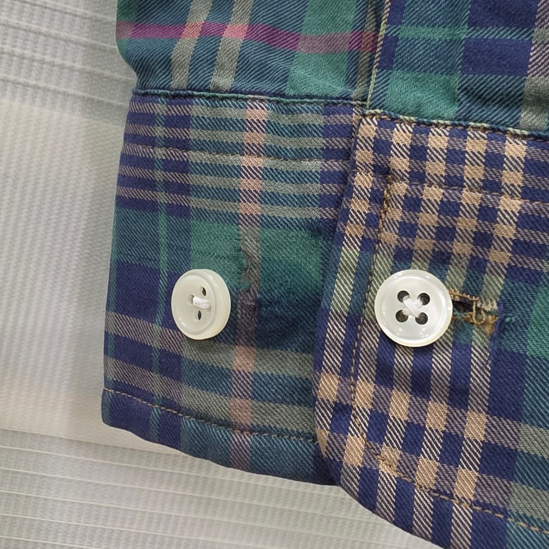 랄프로렌 슬림핏 체크셔츠- M 상품이미지5