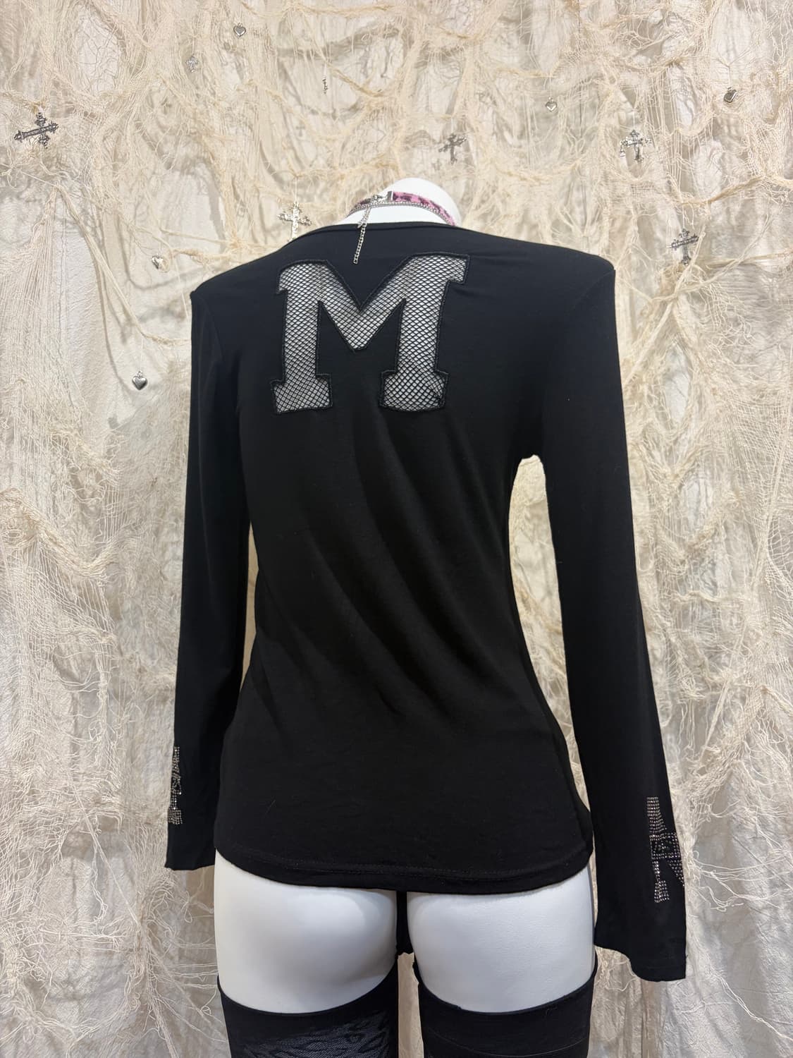 Y2K Onegyaru cubic back slit long sleeve 상품이미지6