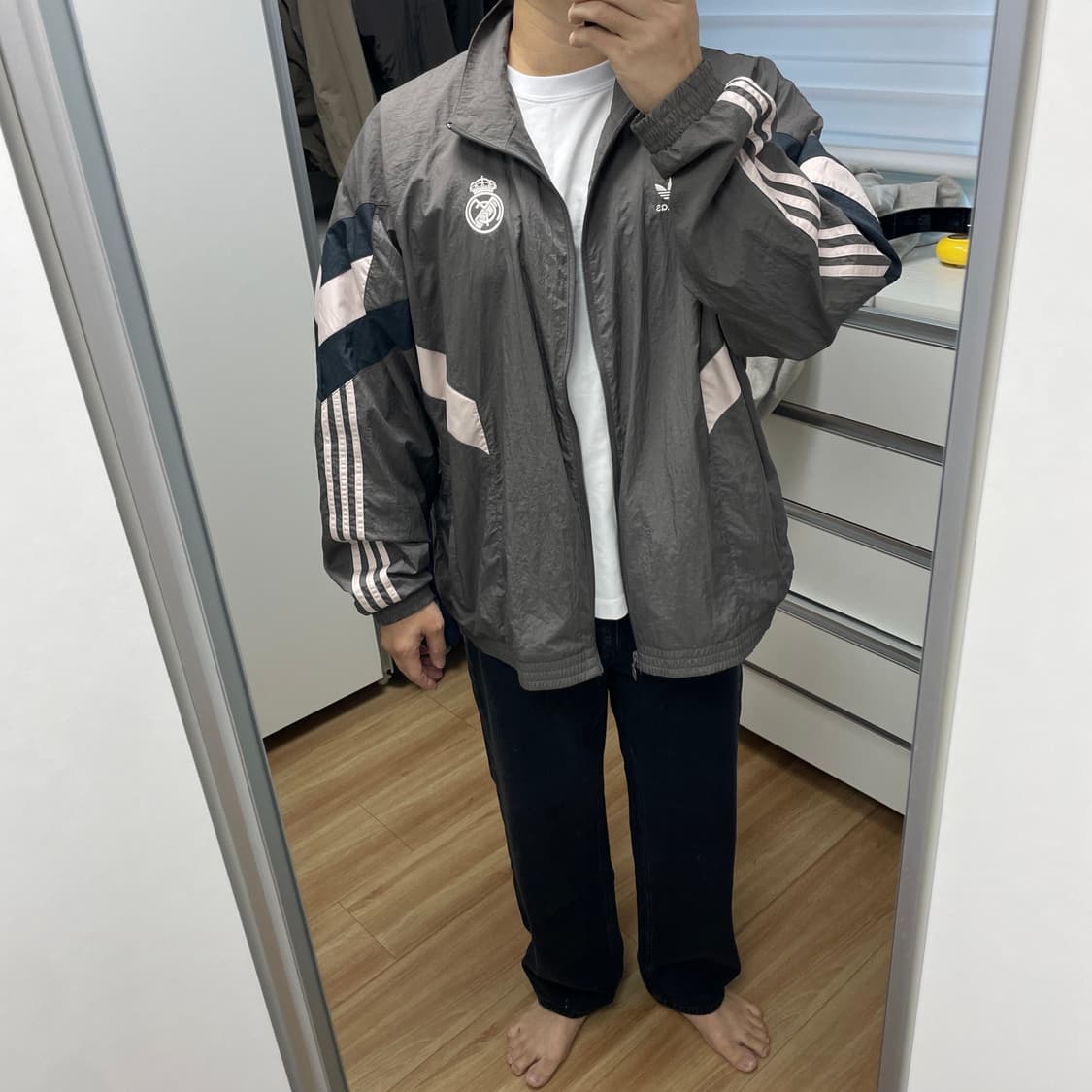 아디다스 레알 마드리드 오리지널스 트랙 탑 차콜 그레이/ US-2XL 상품이미지9