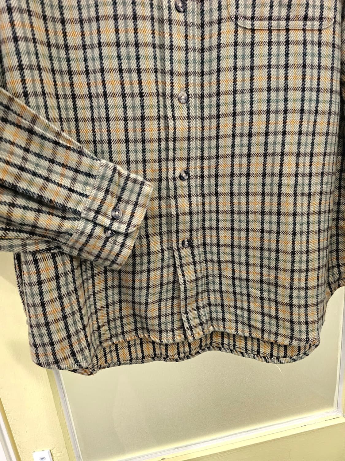 Ralph Eton 베이지 체크 플란넬 셔츠 상품이미지4