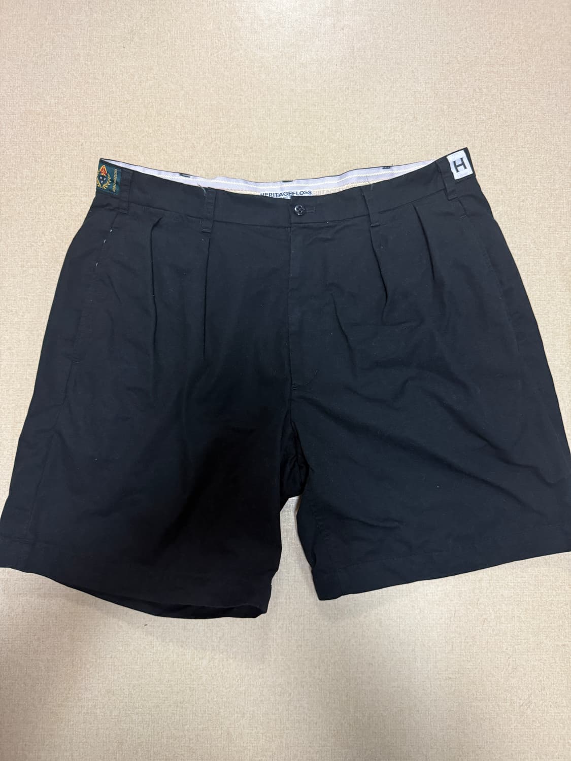 헤리티지플로스 쇼츠, L, 블랙 상품이미지1