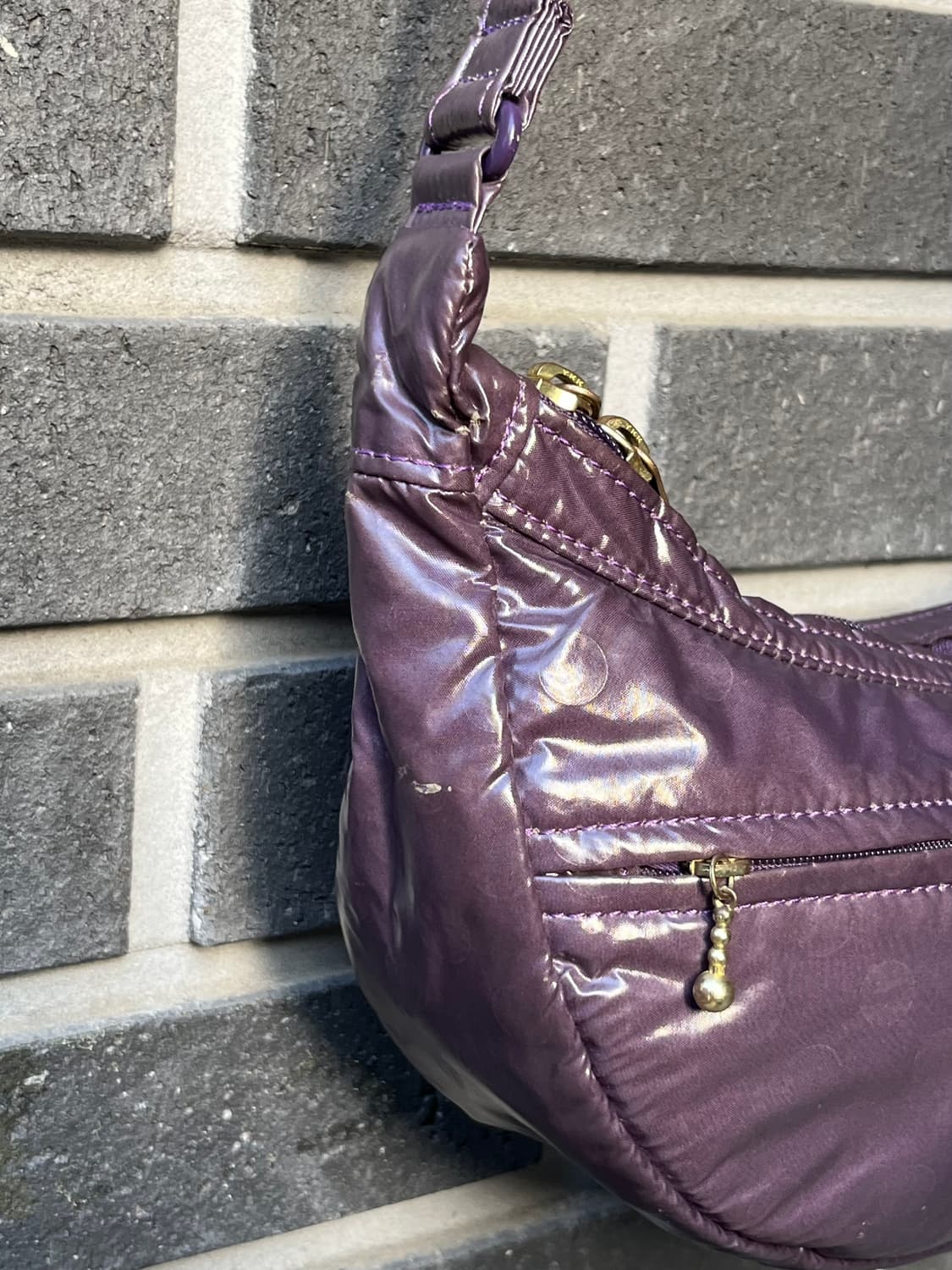 PORTER 포터 도트 호보백 퍼플 상품이미지6