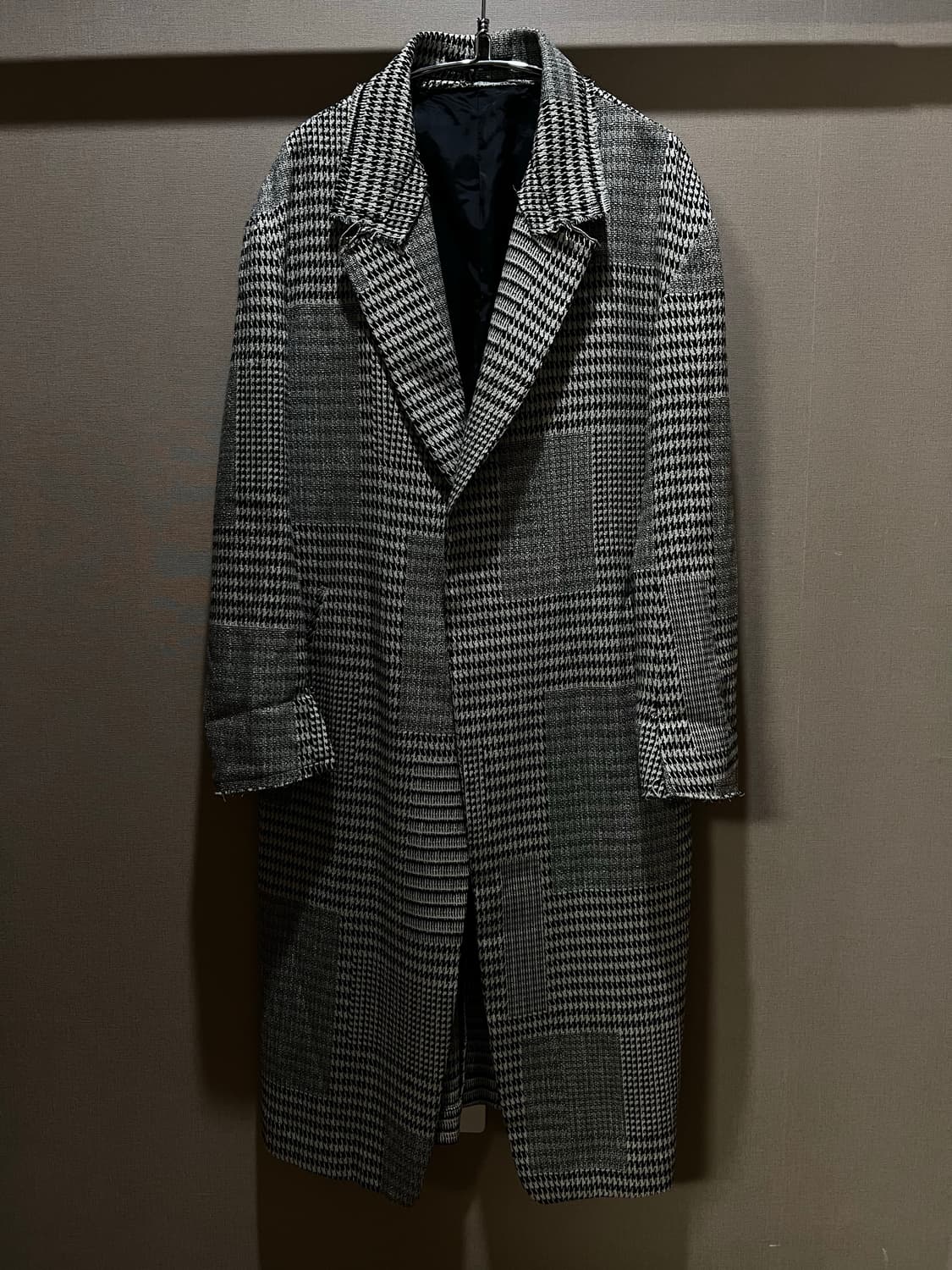 요지야마모토 Y's 언밸런스 체크 패턴 코트 2 상품이미지1