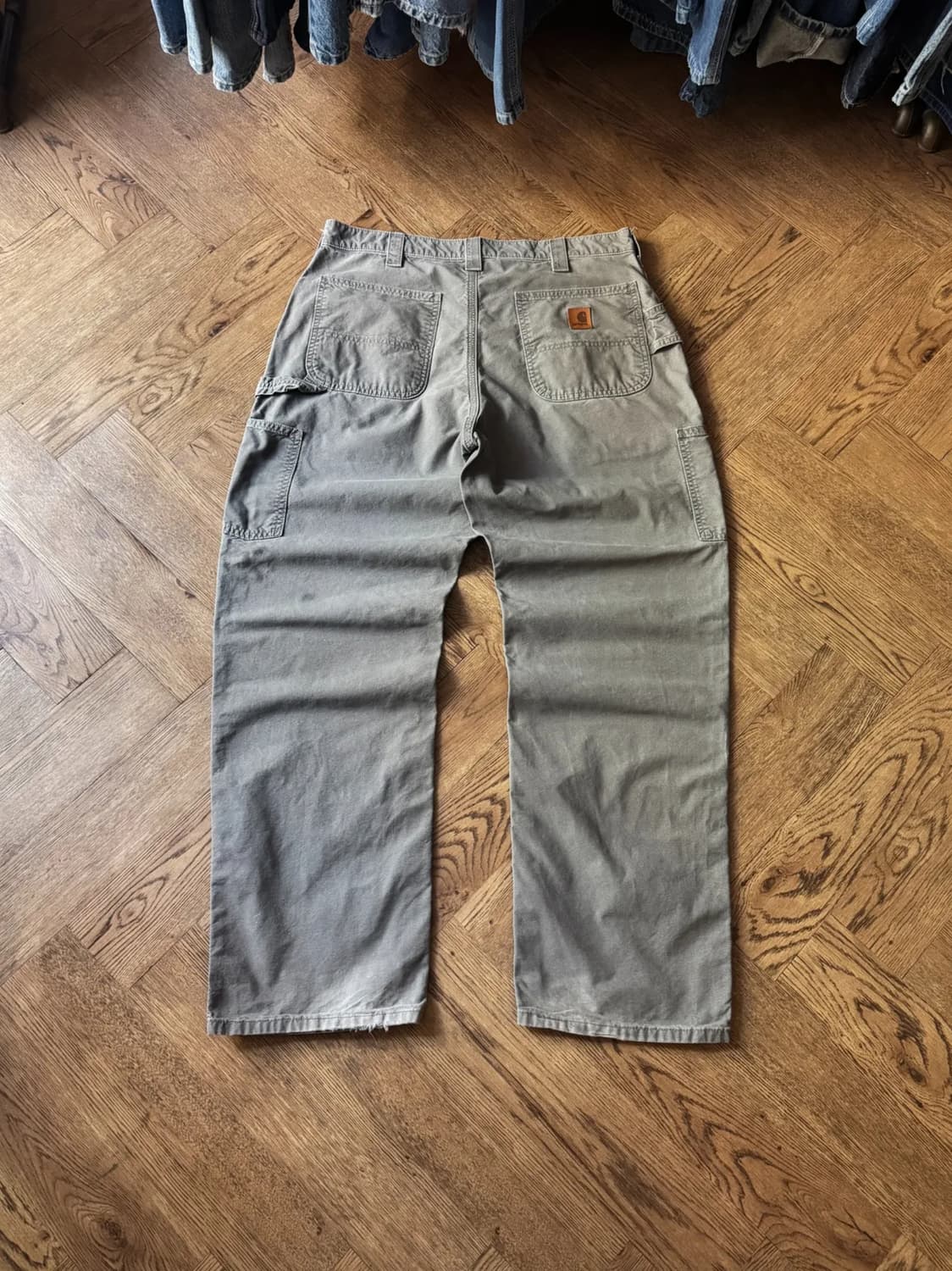 [35]칼하트USA 더티워싱 FAT 라이트캔버스 싱글니 워크 팬츠 상품이미지1