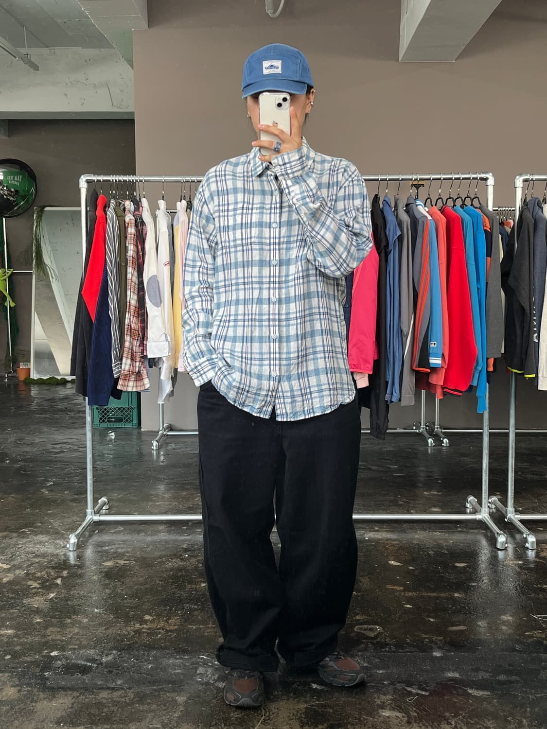 버커루 마원단 체크 셔츠  상품이미지4