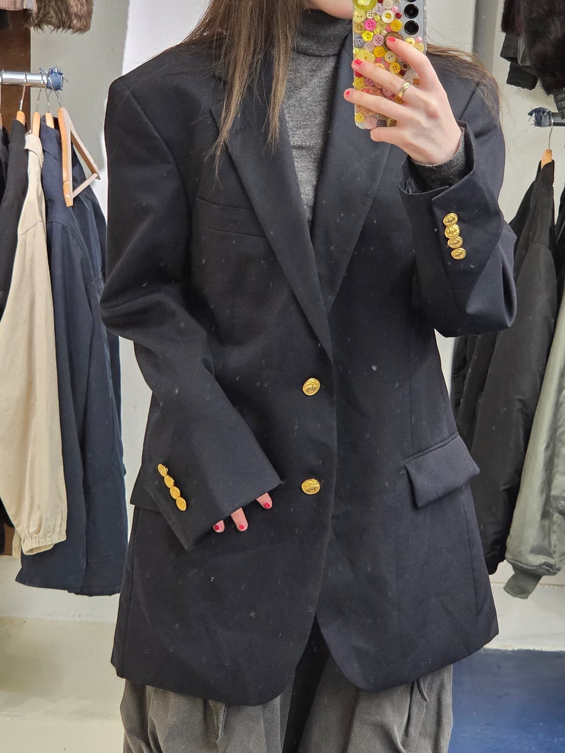 BB 브룩스브라더스 금장 투버튼 블레이저 상품이미지1