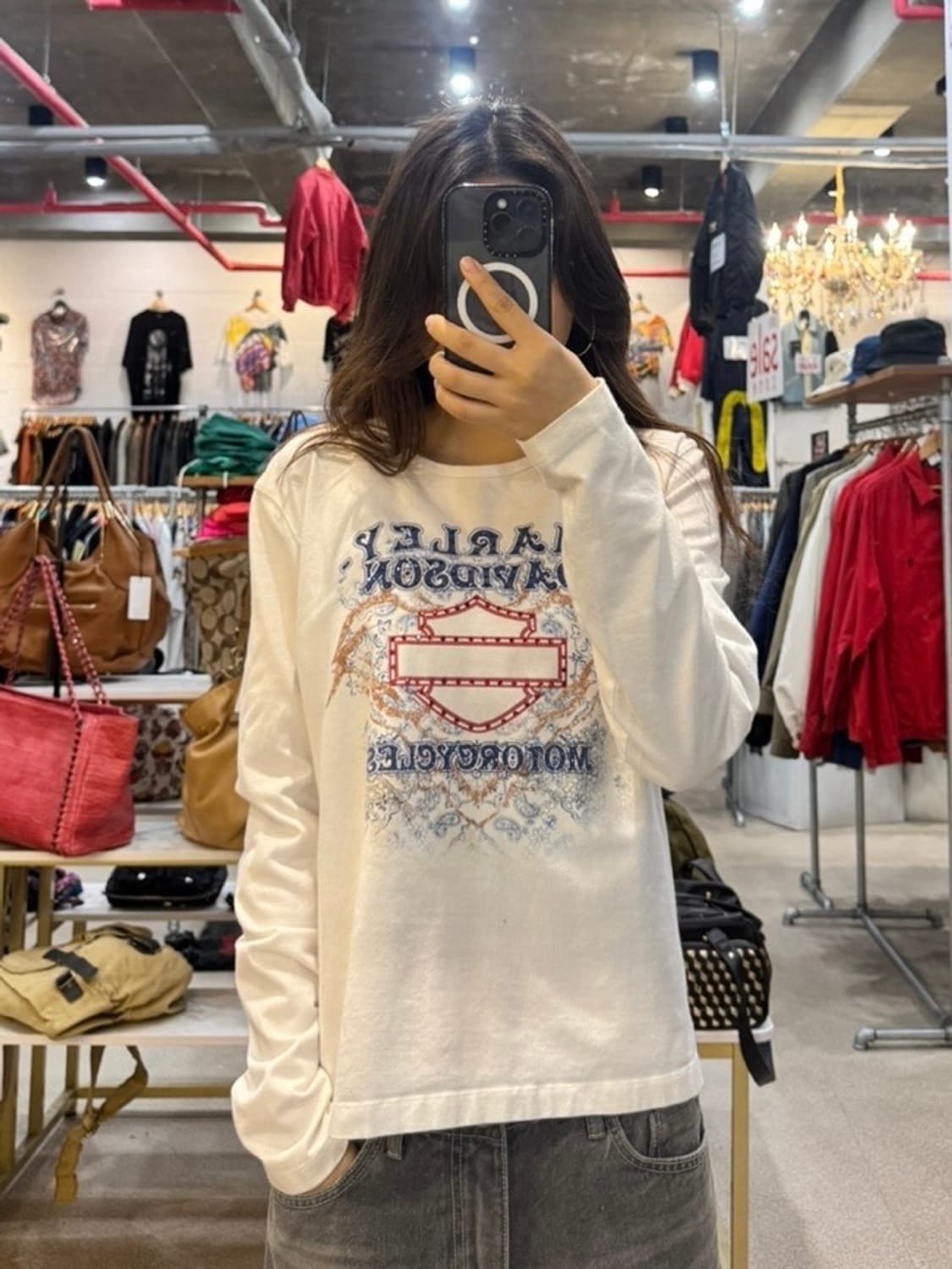 할리 데이비슨 빅 로고 긴팔 티셔츠 상품이미지5
