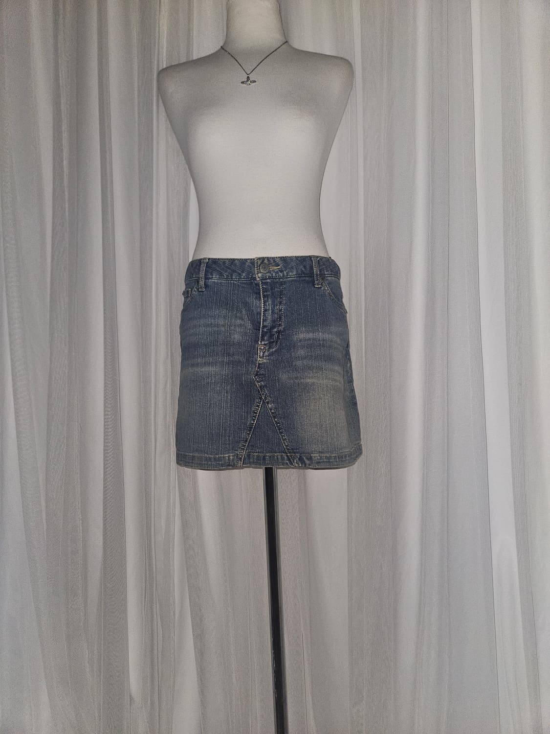 y2k 오네갸루 2000s 빈티지 데님 포켓 미니스커트 상품이미지1