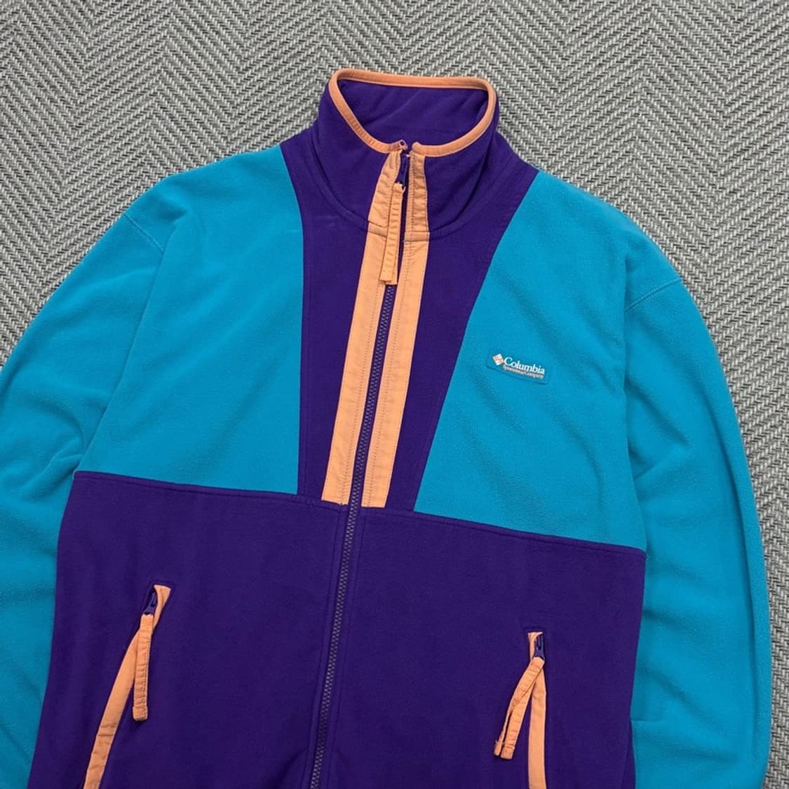 컬럼비아 배색 플리스 집업 v1505 상품이미지3