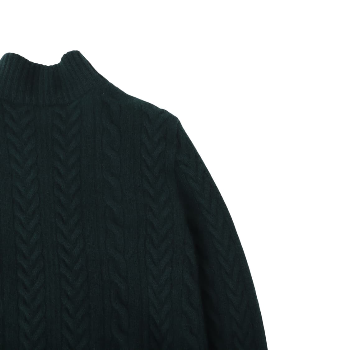 브룩스브라더스 다크그린 울 케이블 니트 집업 상품이미지6