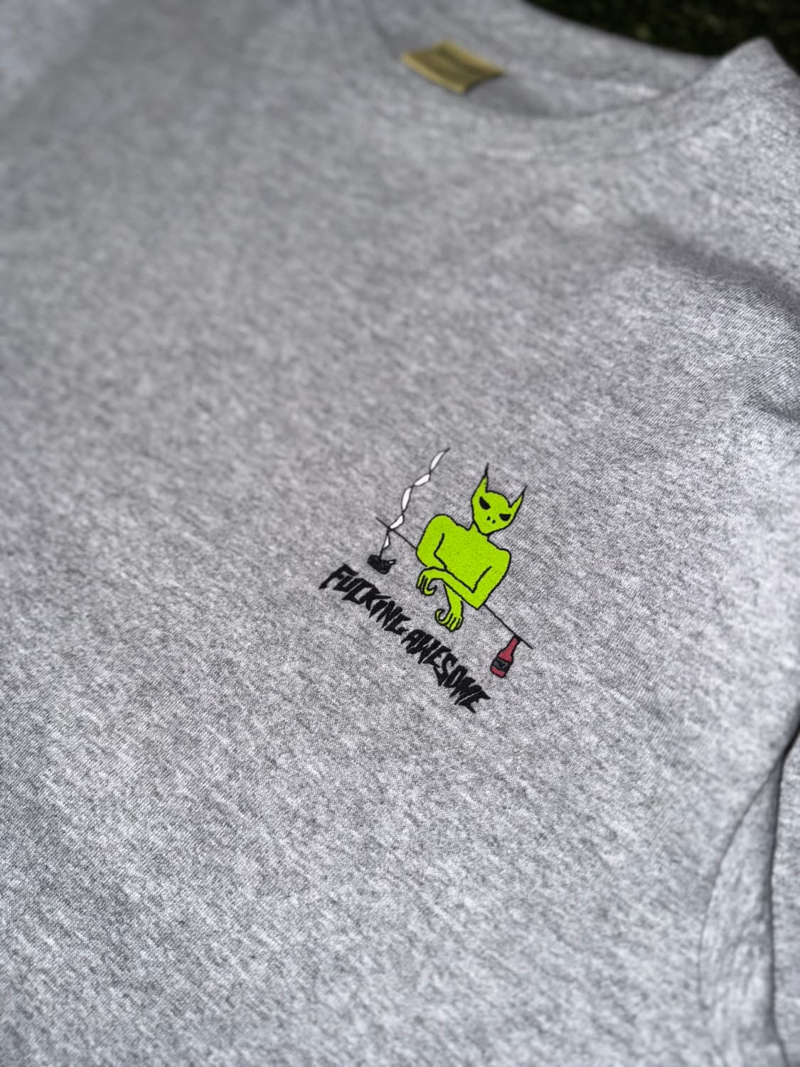 [M] 퍼킹어썸 DRUNK SAD 튜블러 롱슬리브 그레이 상품이미지2