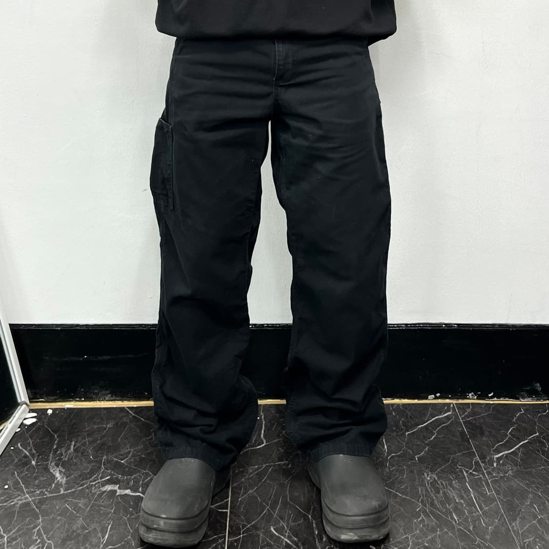 칼하트 로고 B151 카펜터 워크 팬츠 블랙 상품이미지2