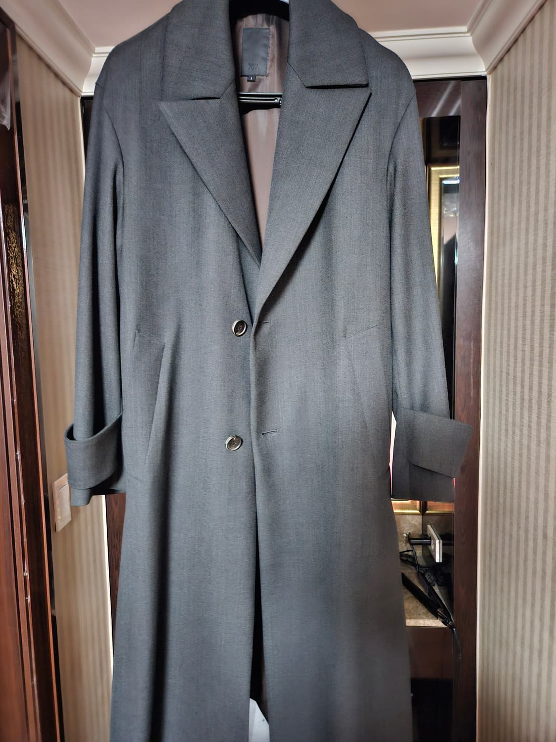 707 턴업코트 차콜 1사이즈 상품이미지2