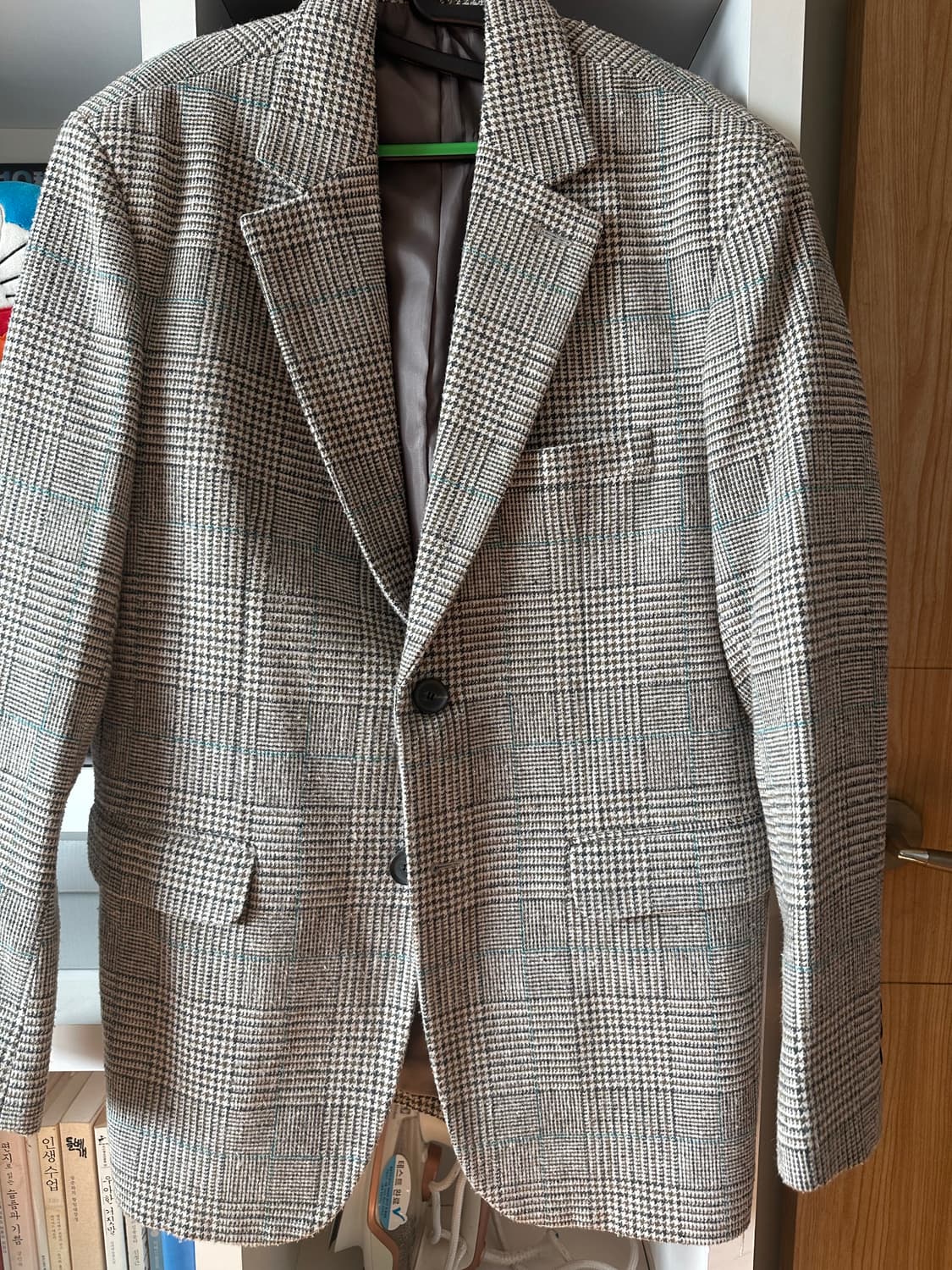 가을/겨울용 브라운 글렌 체크 블레이저 48 사이즈 상품이미지1