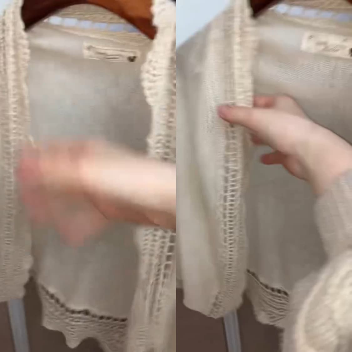 크루빈티지 단품 베이지 볼레로 상품이미지2