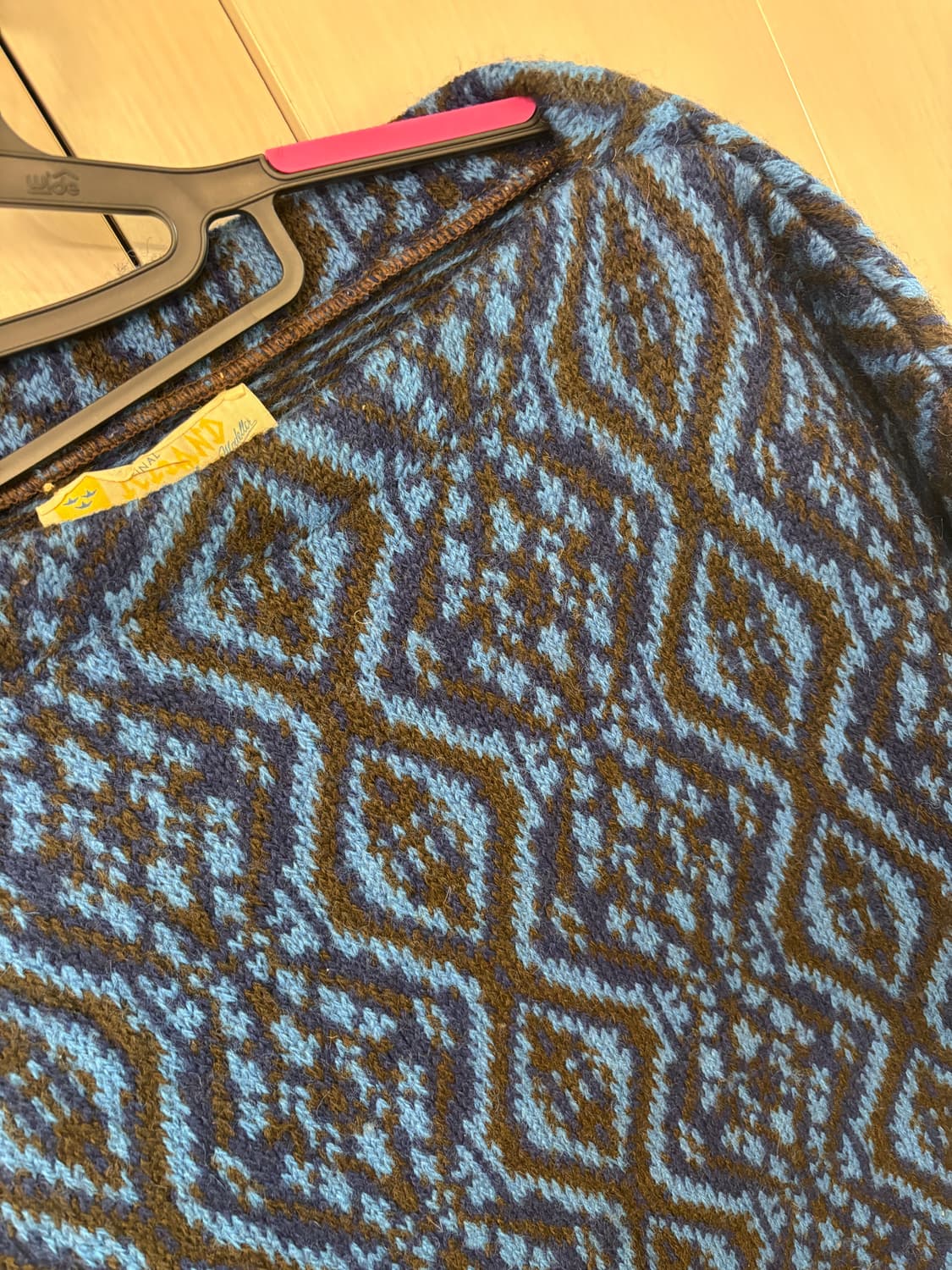 유럽빈티지 울100 패턴니트  상품이미지4