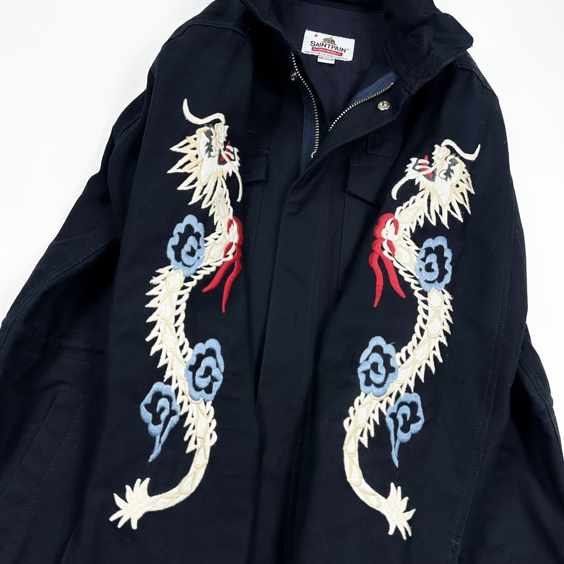세인트페인 네이비 자수 사파리 자켓 (M) 상품이미지4