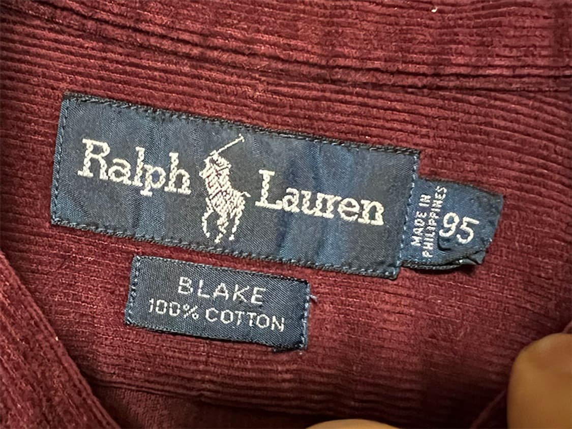 POLO 폴로 남자 코듀로이셔츠 추동 버건디 L 100 상품이미지3
