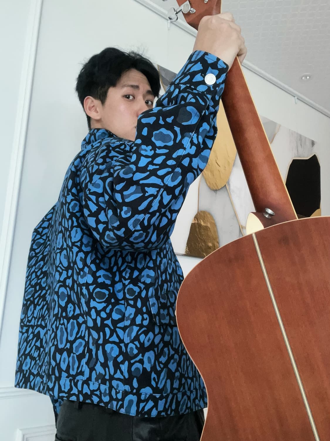 KNOW WAVE 블루 레오파드 자켓 상품이미지4