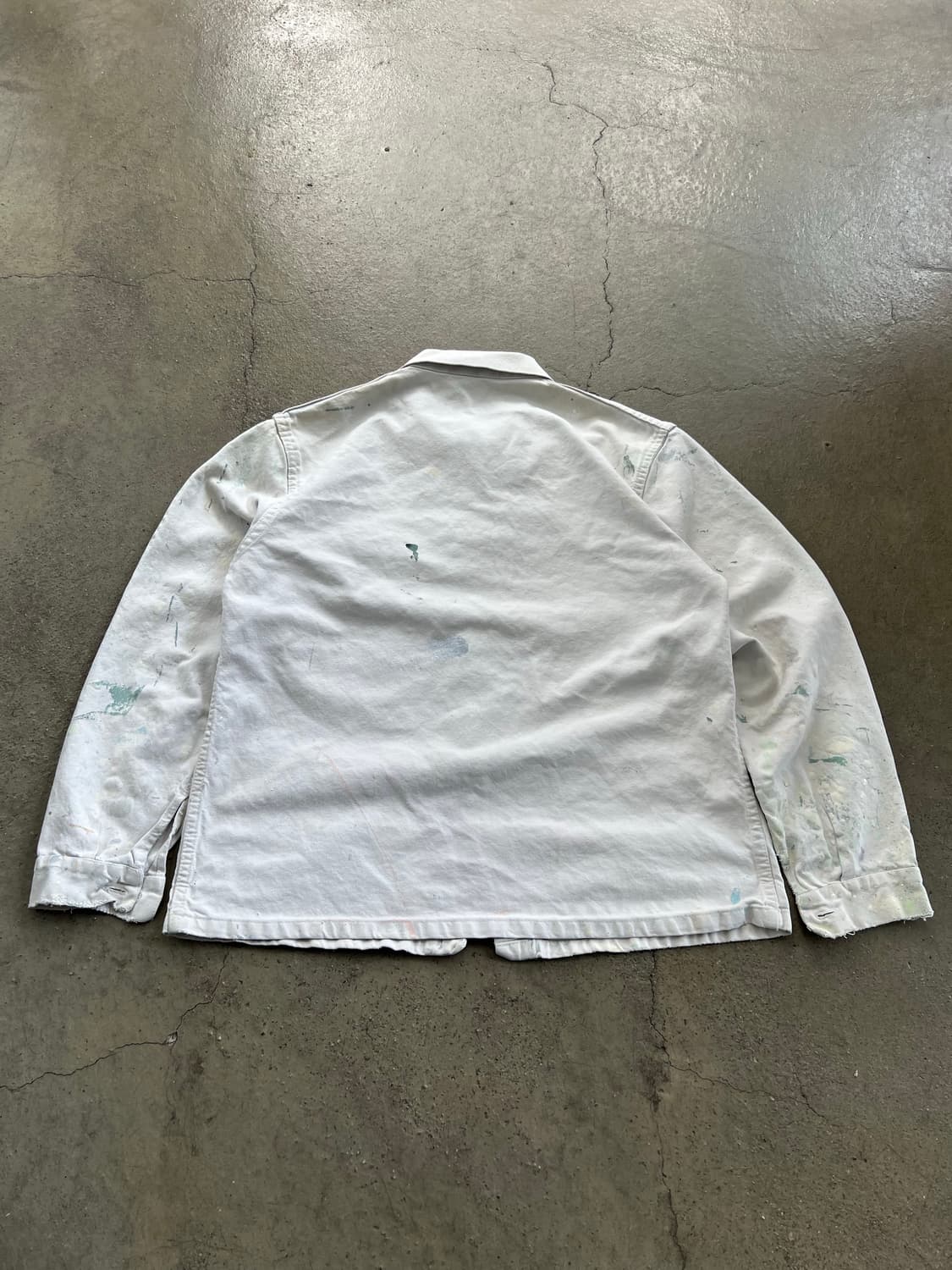 OLD VINTAGE WHITE PAINTED 화이트프렌치워크자켓 상품이미지2