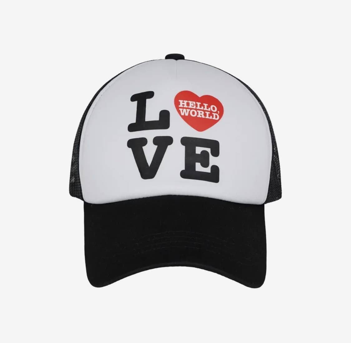 밈더워드로브 헬로 월드 LOVE 메쉬캡 모자 상품이미지2