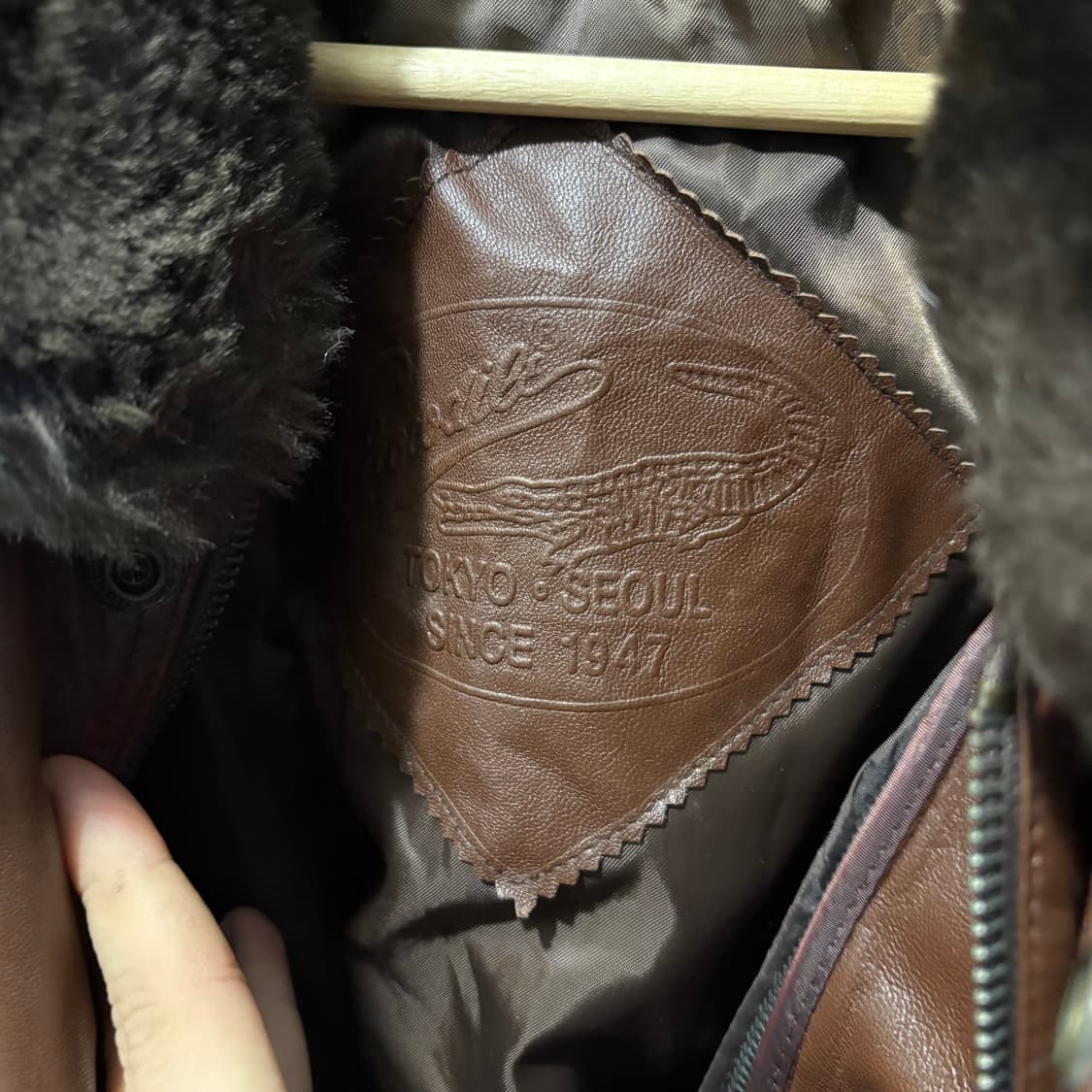 크로커다일 양가죽 봄버 레더자켓 천연가죽 무스탕 상품이미지3